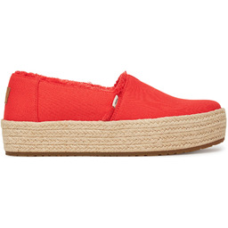 Espadryle Toms Valencia Platform 10021919 Czerwony
