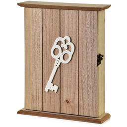 Drewniana skrzynka szafka na klucze naturalna drewniana 24,5x20x6