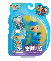 Małpka Fingerlings Leo Niebieska
