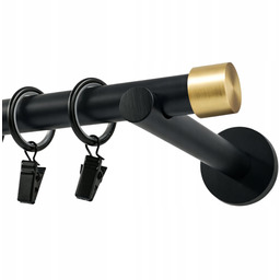 Karnisz pojedynczy Metalowy 19mm Luna Gold 280cm