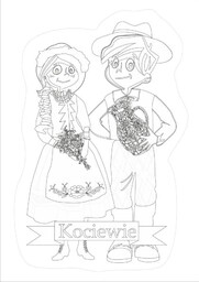 Kolorowanka podłogowa - Para kociewską