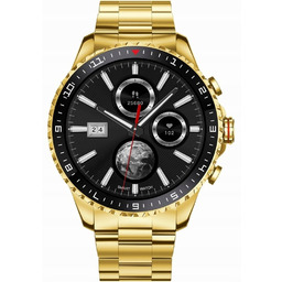 Smartwatch Męski Gravity GT16-1 Gold Złota Bransoleta