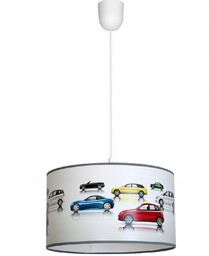 Dziecięca lampa wisząca samochody auta 1xE27