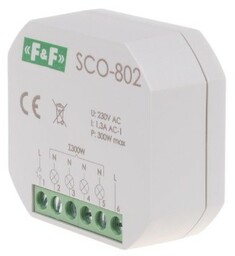 SCO-802 Ściemniacz przyciskowy z pamięcią 0-350VA szary