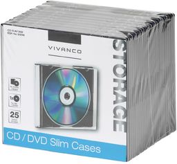 Vivanco Etui na CD/DVD Slim (opakowanie 25 szt.)