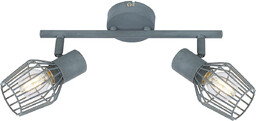 Lampa sufitowa ścienna VIKING szara 2xE14