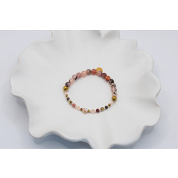 Pakamera Bransoletka z Opalem Rodonitem i Agatem