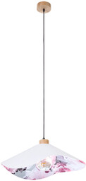 Kwiatowa lampa wisząca Hattu 1xE27 maks. 40W Dąb
