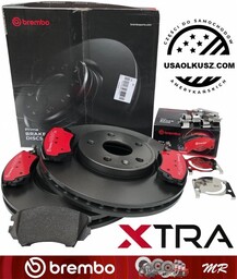 Przednie klocki Xtra + tarcze hamulcowe brembo 321mm