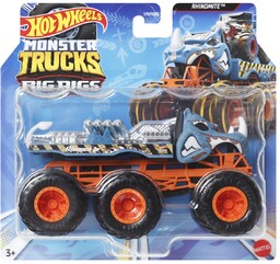 Hot Wheels, Monster Trucks 6-kołowa ciężarówka 1:64 Rhinomite,