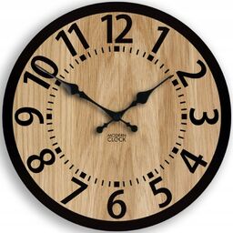 Zegar ścienny drewniany dębowy akrylowy berlin 40 cm