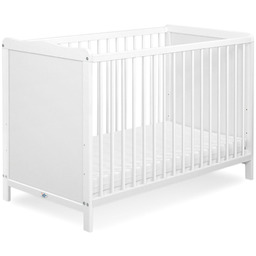 Łóżeczko dla Niemowląt Matteo 120x60 cm Białe Drewniane