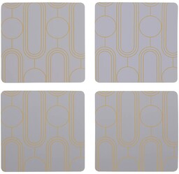Premier Housewares 4 szt. Frosted Deco Purple Coasters