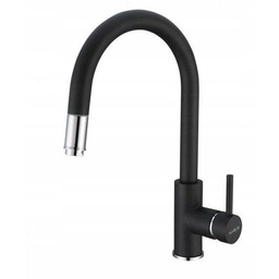 Alveus bateria kuchenna Delos z obrotową wylewką czarna