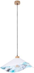 Kwiatowa lampa wisząca Hattu 1xE27 maks. 40W Dąb
