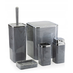 Komplet łazienkowy Gris Zestaw Akcesoria 5 elementów szary