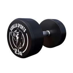 12,5 kg Hantla stała profesjonalna Gorilla Sports okrągła,
