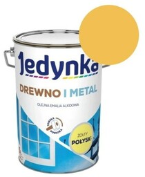JEDYNKA Emalia Drewno i Metal żółty połysk 5L