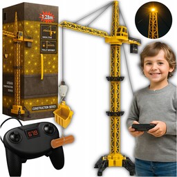 Duży Dźwig Żuraw Budowlany Zdalnie Sterowany 128 CM