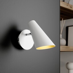 Lampa Ścienna Lucande, Wibke, ściemnialny, biały, salon, metal,