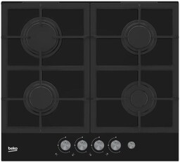 Beko, Płyta gazowa HILG64235S 4 pola grzejne, Czarny