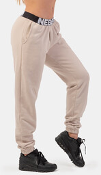 NEBBIA Damskie spodnie dresowe Iconic Mid-Wais Cream