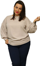 Bluzka SALMA z bufiastymi rękawami beż 42/44