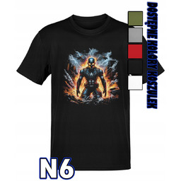 KOSZULKA MĘSKA Z NADRUKIEM KAPITAN AMERYKA AVENGERS DC