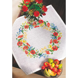 Eva Rosenstand Obrus do ściegu krzyżykowego mak wzór