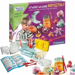 ZESTAW DOSWIADCZALNY HODOWLA KRYSZTALOW NAUKOWA ZABAWA CLEMENTONI KRYSZTALY