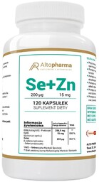 ALTOPHARMA Selen Organiczny 200 g + Cynk 15