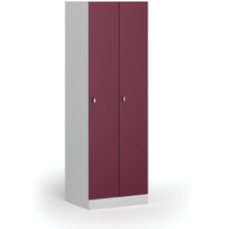 Metalowa szafka ubraniowa S1, 2-drzwiowa, 1850 x 600