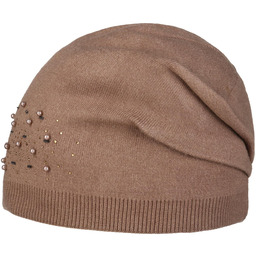 Czapka Beanie Perletta by Lipodo, jasnobrązowy, One Size