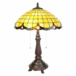 Lampa Stołowa Tiffany Żółta Clayre & Eef