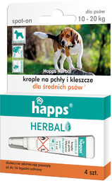 Krople Happs przeciw pchłom i kleszczom pies 10