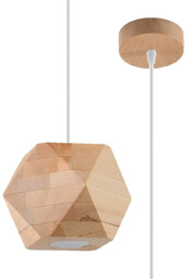 Lampa wisząca WOODY naturalne drewno SL.1011 - Sollux