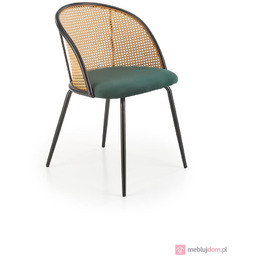 Krzesło K-508 Halmar Ciemnozielony + naturalny