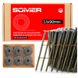 Gwoździe Do Gwoździarki Bębnowe 3,1/90 R 3600SZT Duża