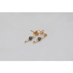 Pakamera Delikatne kolczyki z Labradorytem i Masą Perłową