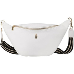 WOJEWODZIC CAPRI - Biała nerka skórzana crossbody