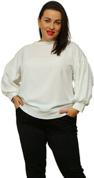 Bluzka SALMA z bufiastymi rękawami biała 42/44