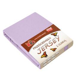 KARO Prześcieradło jersey z gumką 80x200 wrzosowe 036