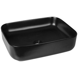 Umywalka nablatowa KR-384 czarny mat Kerra