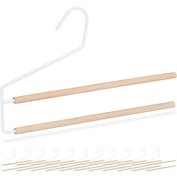 Relaxdays Wieszak na spodnie, zestaw 12 sztuk, zajmuje