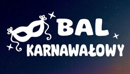 Bal karnawałowy napis - wycinanka z kartonu