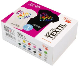 Farby do tkanin Heart 20ml 12 kolorów -