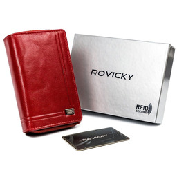 Pionowy Portfel Damski Z Bawolej Skóry, Zamykany