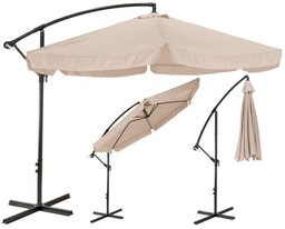Parasol ogrodowy z wysięgnikiem 350cm Beżowy