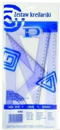 Zestaw geometryczny kreślarski PRATEL z linjką 30 cm