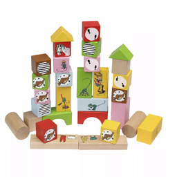 Klocki drewniane 30 szt Pippi Micki